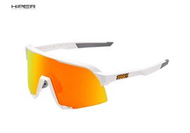 100% Lunettes S3 Soft Tact White - Hiper Red Mirror