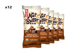 Clif Bar Boite de 12 barres énergétiques Nut Butter goût chocolat beurre de noisette 2022
