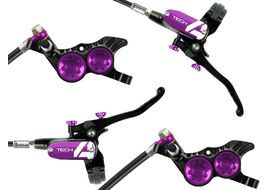 Hope Paire de freins à disque Tech 4 E4 Noir / Violet - Durite standard 2023