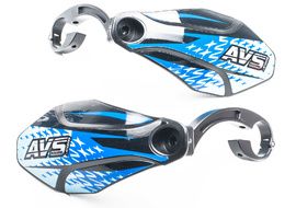 AVS Protège mains avec pattes aluminium - Noir / Bleu