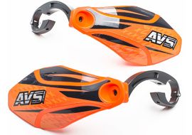 AVS Protège mains avec pattes aluminium - Orange / Noir