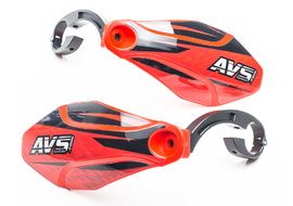 AVS Protège mains avec pattes aluminium - Rouge / Noir
