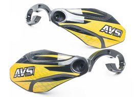 AVS Protège mains avec pattes aluminium - Noir / Jaune