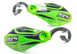 AVS Protège mains avec pattes aluminium - Vert clair / Noir