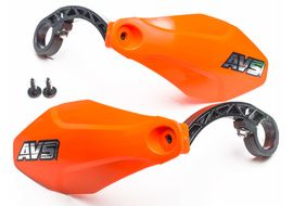 AVS Protège mains avec pattes plastique - Orange fluo